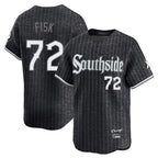 Chicago White Sox #72 Carlton Fisk Player Black AmberGomez City Connect Limited Home Stitched Jerseys