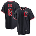 Cleveland Guardians #6 David Fry Player Navy AmberGomez Home Game Stitched Jerseys