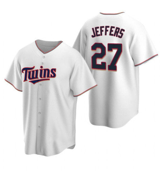 Minnesota Twins #27 Ryan Jeffers White AmberGomez Cool Base Stitched Jersey