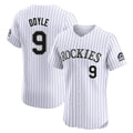 Colorado Rockies #9 Brenton Doyle Player White AmberGomez Limited Elite Home Stitched Jerseys