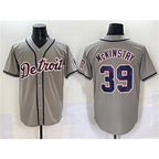Detroit Tigers #39 Zach McKinstry Gray AmberGomez Cool Base Stitched Jersey