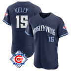 Chicago Cubs #15 Carson Kelly Player Navy AmberGomez City Connect 150th Anniversary Limited Elite Home Stitched Jerseys