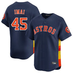 Houston Astros #45 Tatsuya Imai Player Navy AmberGomez Home Limited Stitched Jerseys