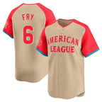 Cleveland Guardians #6 David Fry Player Cream AmberGomez American League All-Star Limited Home Stitched Jerseys