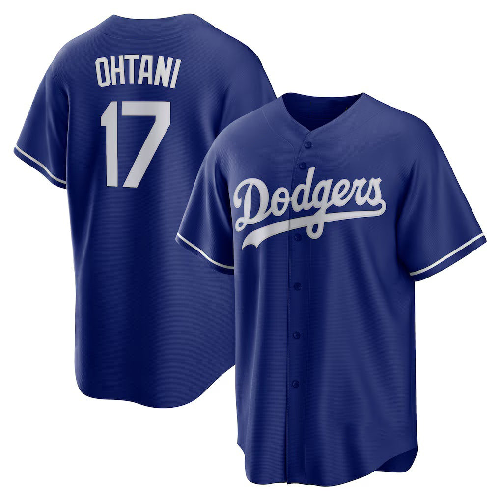 Los Angeles Dodgers #17 Shohei Ohtani Royal AmberGomez Alternate 2 Replica Jersey