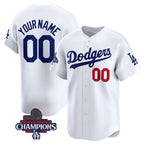 Custom Los Angeles Dodgers ACTIVE PLAYER White AmberGomez 2024 World Series Champions Home Limited Stitched Jersey