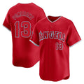 Los Angeles Angels #13 Drew Pomeranz Player Red AmberGomez Home Limited Stitched Jerseys