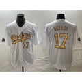 Los Angeles Dodgers #17 Shohei Ohtani Number White AmberGomez 2022 All Star Stitched Cool Base Jerseys