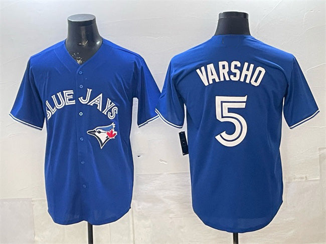 Toronto Blue Jays #5 Daulton Varsho Royal AmberGomez 2025 Cool Base Stitched Jersey