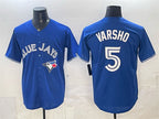 Toronto Blue Jays #5 Daulton Varsho Royal AmberGomez 2025 Cool Base Stitched Jersey
