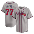 Atlanta Braves #77 Joe Jimenez Player Gray AmberGomez Limited Home Game Stitched Jerseys