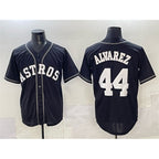 Houston Astros #44 Yordan Alvarez Black AmberGomez Lights Out Limited Stitched Jersey