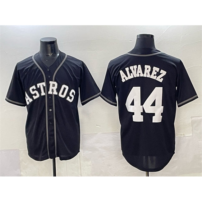 Houston Astros #44 Yordan Alvarez Black AmberGomez Lights Out Limited Stitched Jersey