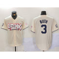 New York Yankees #3 Babe Ruth Cream AmberGomez Limited Stitched Jersey 2
