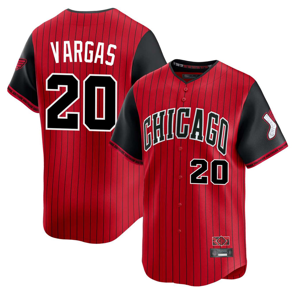 Chicago White Sox #20 Miguel Vargas Player Red AmberGomez City Connect Limited Home Stitched Jerseys