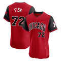 Chicago White Sox #72 Carlton Fisk Player Red AmberGomez City Connect Limited Elite Home Stitched Jerseys