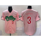 Philadelphia Phillies #3 Bryce Harper Pink AmberGomez Phanatic Limited Stitched Jersey