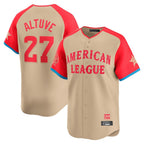 Houston Astros #27 Jose Altuve Player Cream AmberGomez American League All-Star Game Limited Stitched Jerseys