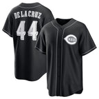 Cincinnati Reds #44 Elly De La Cruz Black AmberGomez Lights Out Limited Stitched Jersey