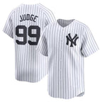 New York Yankees #99 Aaron Judge White AmberGomez Home Limited Player Jerseys