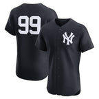 New York Yankees #99 Aaron Judge Navy AmberGomez Alternate 2 Elite Jersey