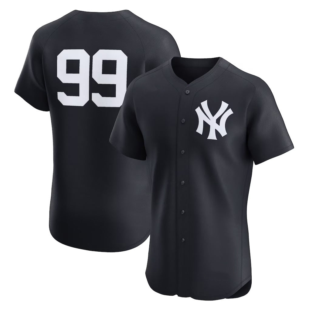 New York Yankees #99 Aaron Judge Navy AmberGomez Alternate 2 Elite Jersey
