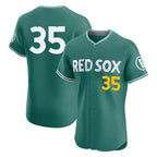 Boston Red Sox #35 Garrett Crochet Player Green AmberGomez City Connect Limited Elite Home Game Stitched Jerseys1