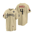 Arizona Diamondbacks #4 Ketel Marte Gold AmberGomez 2023 World Series City Connect Cool Base Stitched Jersey