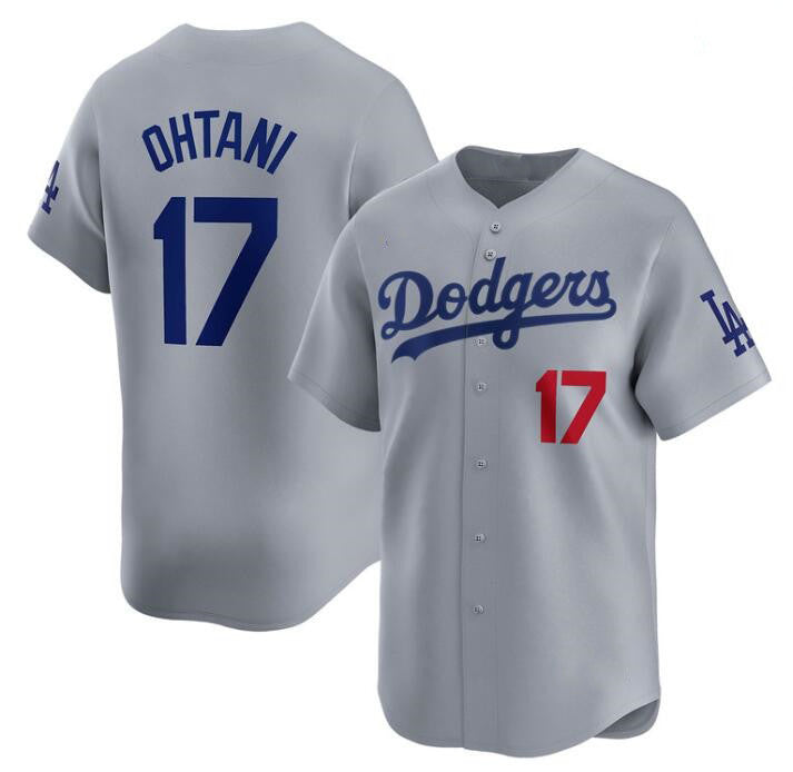 Los Angeles Dodgers #17 Shohei Ohtani Gray AmberGomez Cool Base Stitched Jersey 1