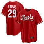 Cincinnati Reds #29 TJ Friedl Player Red AmberGomez Home Game Stitched Jerseys