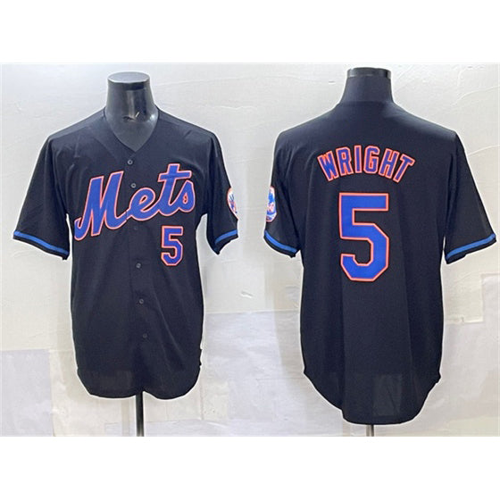New York Mets #5 David Wright Black AmberGomez Limited Stitched Jersey
