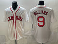 Boston Red Sox #9 Ted Williams White AmberGomez Cool Base Stitched Jersey