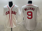 Boston Red Sox #9 Ted Williams White AmberGomez Cool Base Stitched Jersey