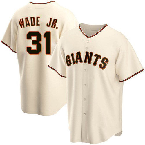 San Francisco Giants #31 LaMonte Wade Jr Cream AmberGomez 2021 Replica Home Jersey