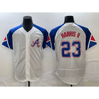 Atlanta Braves #23 Michael Harris II White AmberGomez 2023 City Connect Flex Base Stitched Jersey