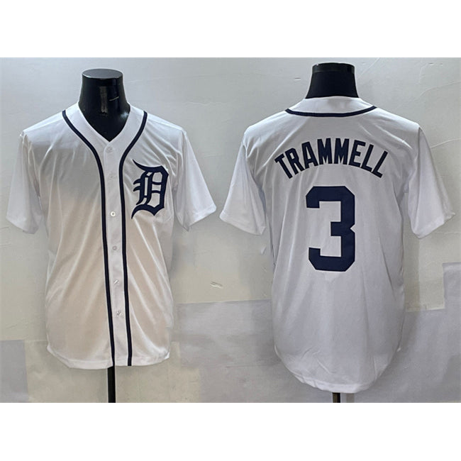 Detroit Tigers #3 Alan Trammell White AmberGomez Cool Base Stitched Jersey