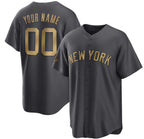 Custom New York Yankees Active Player Charcoal AmberGomez 2022 All-Star Cool Base Stitched Jersey