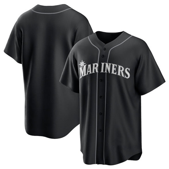 Seattle Mariners Blank Black AmberGomez Lights Out Limited Stitched Jersey