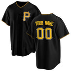 Custom Pittsburgh Pirates Black AmberGomez Alternate Replica Jersey