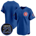 Chicago Cubs Blank Royal AmberGomez 'Ryne Sandberg Tribute' Vapor Limited V2 Stitched Jersey