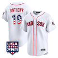 Boston Red Sox #19 Roman Anthony Player White AmberGomez USA 250 Fourth of July Limited Home Game Stitched Jerseys