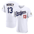 Los Angeles Dodgers #13 Max Muncy White AmberGomez 2026 Gold Collection Authentic Jersey