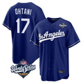 Los Angeles Dodgers #17 Shohei Ohtani Player Royal AmberGomez World Series Game Stitched Jerseys