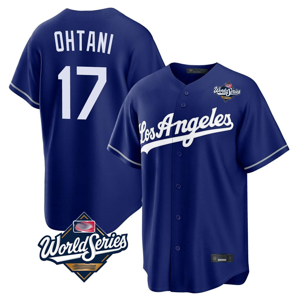 Los Angeles Dodgers #17 Shohei Ohtani Player Royal AmberGomez World Series Game Stitched Jerseys