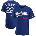 Los Angeles Dodgers #22 Clayton Kershaw Player Royal AmberGomez Limited Elite Home Stitched Jerseys
