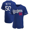 Los Angeles Dodgers #50 Mookie Betts Player Royal AmberGomez Limited Elite Home Stitched Jerseys