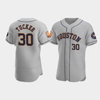 Houston Astros #30 Kyle Tucker Gray AmberGomez 60th Anniversary Flex Base Stitched Jersey