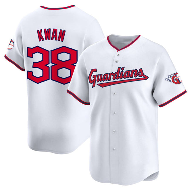 Cleveland Guardians #38 Steven Kwan White AmberGomez Home Limited Stitched Jersey