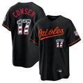 Baltimore Orioles #17 Colton Cowser Player Black AmberGomez USA 250 Fourth of July Home Game Stitched Jerseys