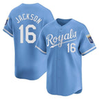 Kansas City Royals #16 Bo Jackson Player Light Blue AmberGomez Alt Limited Home Stitched Jerseys